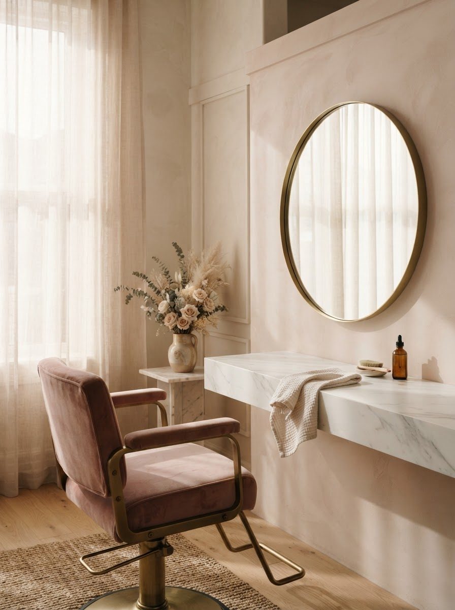 The MABE styling chair and mirror